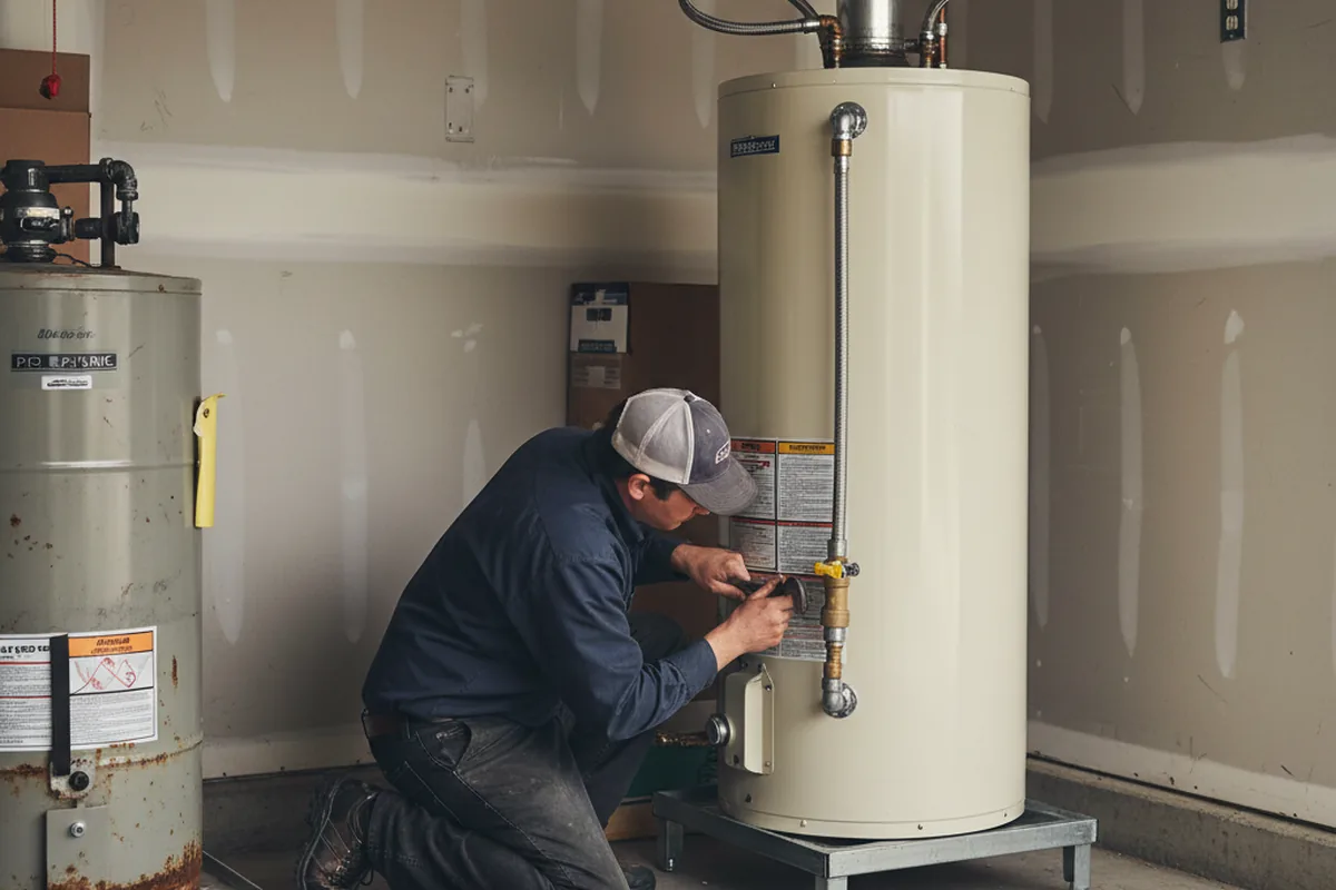 Water heater and shutoff valve replacement in Parrish